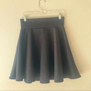 Black Circle Skater Skirt - Stretchy